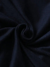 Luxurious dark navy blue velvet boys short set, kids length