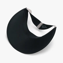 Breathable adjustable ice silk sun hat visor with black curved design