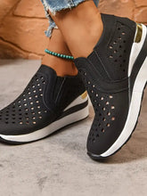 Breathable Cutout Wedge Sneakers Woman Sneakers