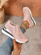 Breathable Cutout Wedge Sneakers Woman Sneakers