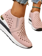 Breathable Cutout Wedge Sneakers Woman Sneakers