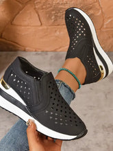 Breathable Cutout Wedge Sneakers Woman Sneakers