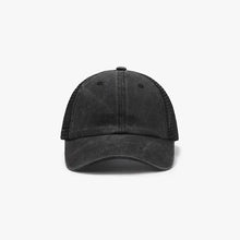 Breathable Mesh Adjustable Baseball Cap Black One Size Hats