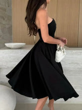 Bright Pink Strapless Evening Dress in Fuchsia Polyester Evening Dresses