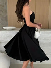 Bright Pink Strapless Evening Dress in Fuchsia Polyester Evening Dresses