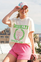 Brooklyn Graphic Round Neck T Shirt for Women CREAM