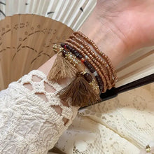 Quasten-Reiskorn-Perlen-Armband Armbänder