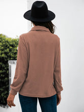 Brown Button-Up Long Sleeve Shirt for Women