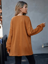 Brown Cable Knit Cardigan with Hat for Women