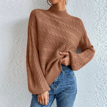 Brown Cable Knit Sweater Pullover 100 Percent Polyester Caramel Sweater Pullovers