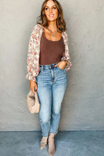 Brown Floral Sleeve Bodysuit for Women Woman Bodysuits