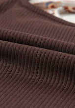 Brown Floral Sleeve Bodysuit for Women Woman Bodysuits