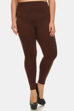 Brown High Waisted Seamless Fleece Lined Leggings for Women
