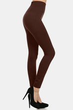 Brown High Waisted Seamless Fleece Lined Leggings for Women