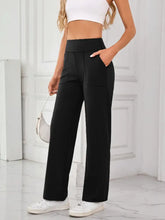 Brown High Waisted Wide Leg Lounge Pants Black Woman Leggings