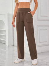 Brown High Waisted Wide Leg Lounge Pants