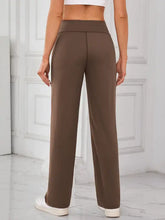 Brown High Waisted Wide Leg Lounge Pants Woman Leggings