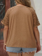 Brown Lace Sleeve Blouse for Women