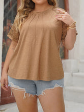 Brown Lace Sleeve Blouse for Women
