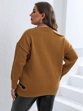 Brown Off-the-Shoulder Sweater with Regular Sleeve Length