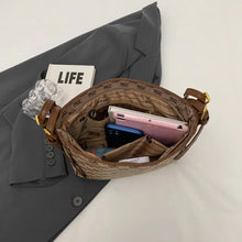 Brown Patterned Medium PU Leather Shoulder Bag Shoulder Bags