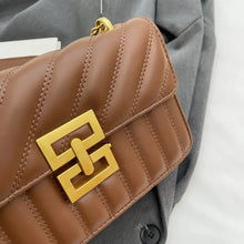 Tan quilted leather Givenchy crossbody bag with gold hardware