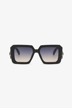 Brown Square Sunglasses with Tortoise Shell Temples and Gradient Lenses