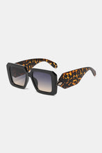 Brown Square Sunglasses with Tortoise Shell Temples and Gradient Lenses Brown One Size