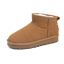 Brown Suede Ankle Boots with Faux Fur Lining for Women