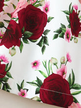 Burgundy Floral Baby Dress with Bow
