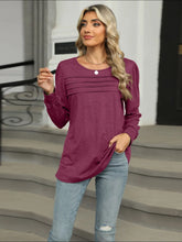 Burgundy Long Sleeve Blouse for Women