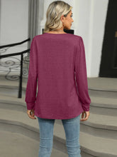 Burgundy Long Sleeve Blouse for Women