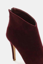 Burgundy Suede Stiletto Ankle Booties for Women