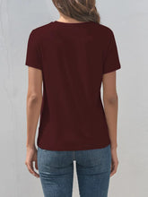 Burgundy Womens T Shirt With Don’t Touch My Phone Hand Graphic