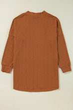 Burnt Orange Long Sleeve Pocketed Open Cardigan Sweater
