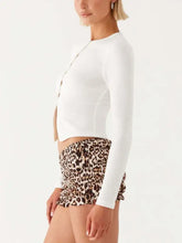 Button Down Long Sleeve T-Shirt Woman T Shirts