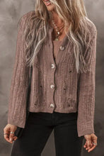 Button Up Long Sleeve Cardigan Woman Outerwear