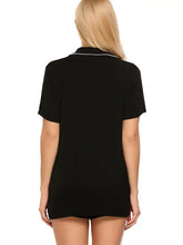 Button Up Short Sleeve Top and Shorts Lounge Set Woman Loungewear Sets