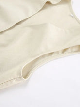 Beige sleeveless top from Button Up Vest and Shorts Set, soft smooth fabric