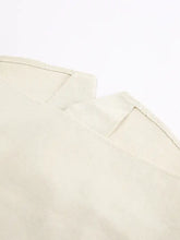 Cream canvas tote bag in Button Up Vest and Shorts Set