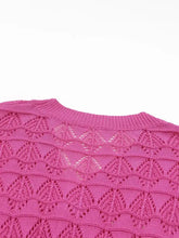 Buttoned Front Openwork Cardigan Cardigans