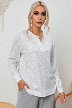 Buttoned Long Sleeve Top White Woman Blouses