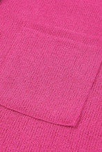 Exposed Seam Detail Henley Knit Hoodie Woman Sweatshirts