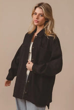 BiBi Button Up Washed Jacket with Pockets Woman Outerwear