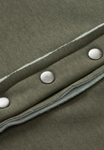 Exposed Seam Half Snap Long Sleeve Sweatshirt Woman Sweatshirts