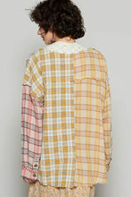 POL Raw Edge Plaid Open Front Cardigan Woman Outerwear