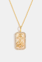 Rhinestone Constellation Pendant Copper Necklace Cancer One Size