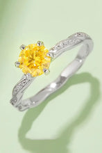 1 Carat Moissanite Contrast 925 Sterling Silver Ring Gold Rings