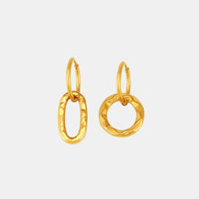 18K Gold-Plated Titanium Steel Annulus Earrings Earrings