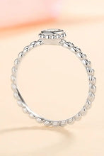 Moissanite Rhodium-Plated Ring Rings